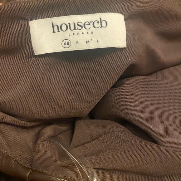 House of CB chocolate leather dress - Picture 4 of 6